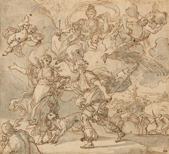 FRANCESCO SOLIMENA (ATTRIBUTED TO) (Nocera dei Pagani 1657-1747 Barra) The Royal Hunt of Dido and Aeneas.